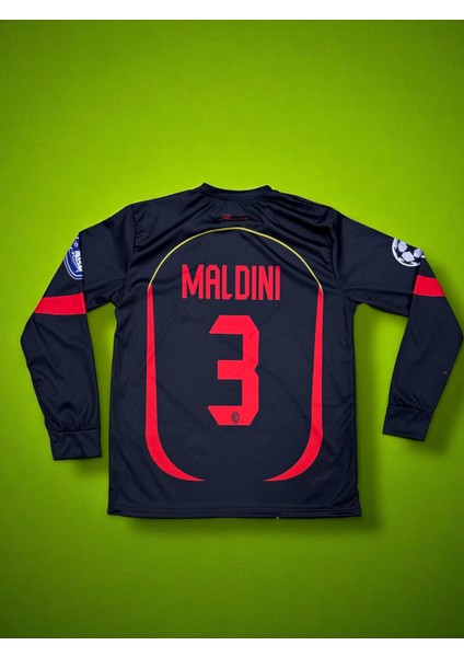Nostaljik Efsane Milan Maldini Uzun Kol Forma