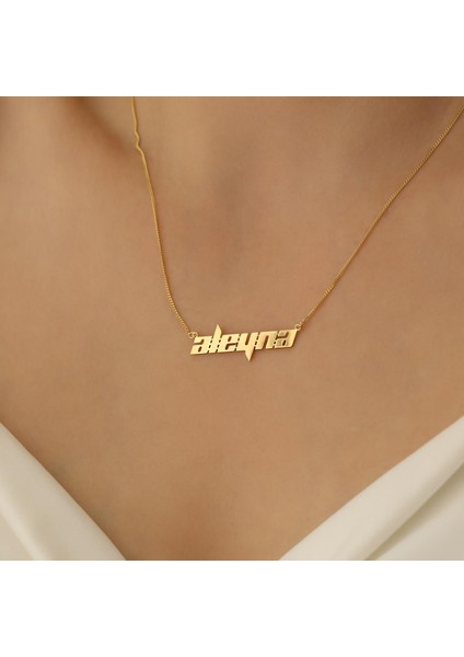 925 Ayar Gümüş Özel Font Isim Kolye indirimleri