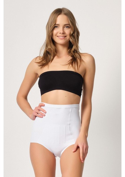 Beyaz Mı Emay 2931 Karın Balen Destekli Slip Lazer Korse