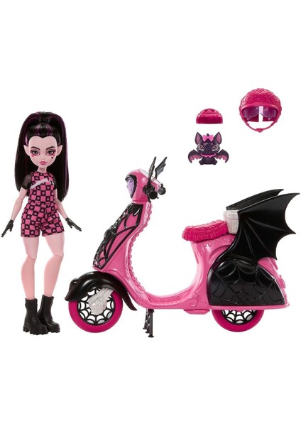 JDR61 Monster High Vamptastic Scooter Draculaura modelleri