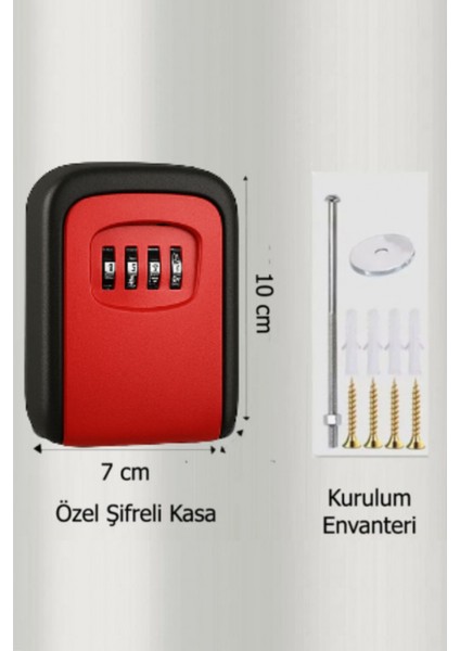 Büro Ev Ofis Güvenliği Için Kırmızı Şifreli Mini Eşya Anahtar Saklama Kasası fırsatları