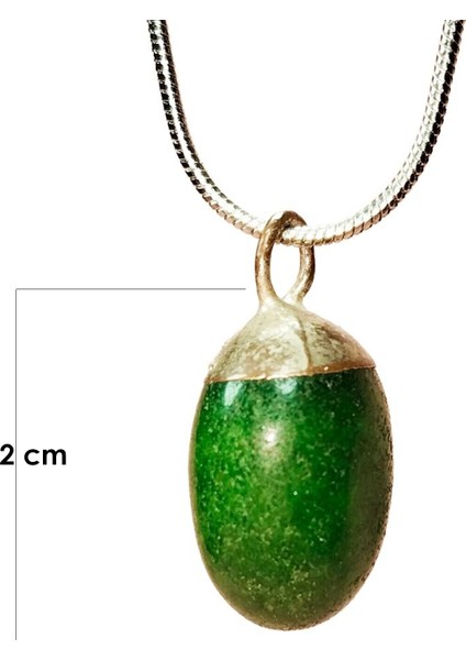 Aventurin Doğal Taşı Zincirli El Yapımı Kolye Uç: 2 cm Zincir: 20 cm Kutulu fiyatları