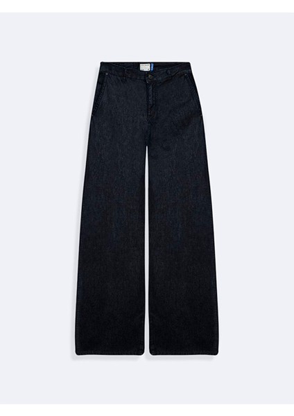 Marıam Geniş Paça Yüksek Bel Jean Pantolon