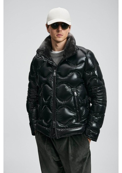 Roy Kaz Tüyü Siyah Erkek Mont 112120247