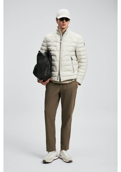 Lukas Kaz Tüyü Ekru Erkek Mont 112120245