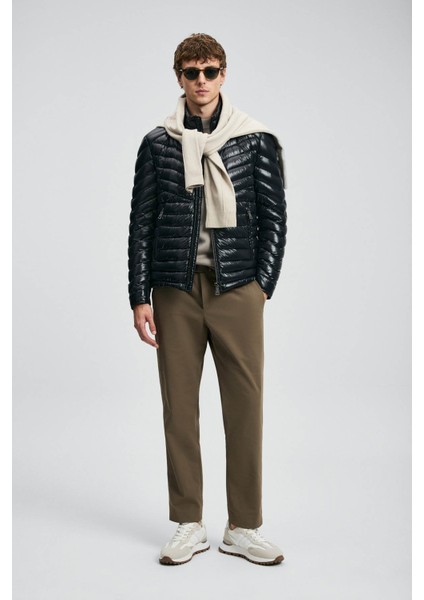 Luc Kaz Tüyü Siyah Erkek Mont 112120238 fiyatları