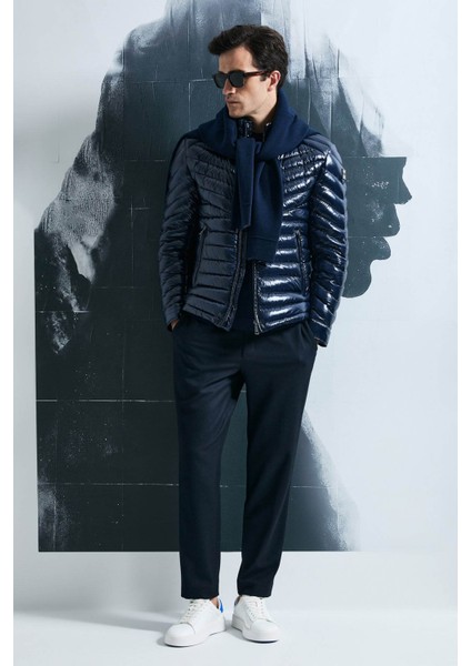 Luc Kaz Tüyü Lacivert Erkek Mont 112120238 fiyatları