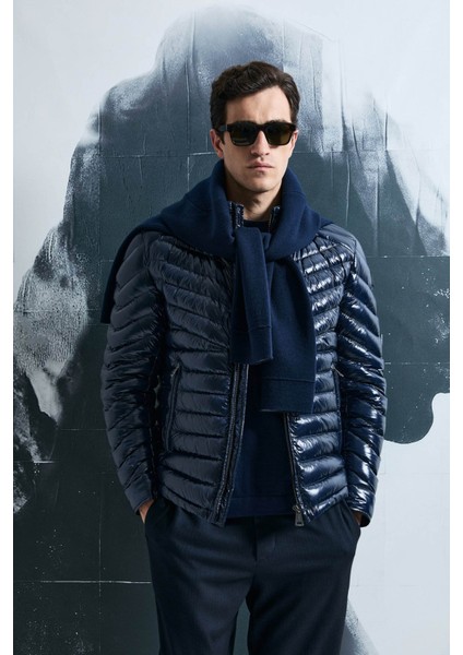 Luc Kaz Tüyü Lacivert Erkek Mont 112120238 fırsatları