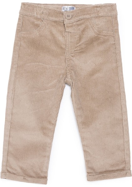 Erkek Bebek Happy Animals Pantolon Gabardin Ribanalı Paça