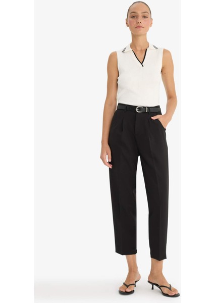 Carrot Fit Cep Detaylı Yüksek Bel Düz Paça Gabardin Pantolon F7446AX25AU fiyatları