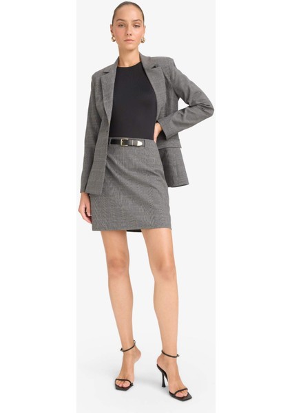 A Kesim Yüksek Bel Mini Etek D3062AX25AU