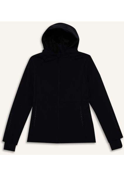 Fit Su İtici Softshell Slim Fit Dar Kesim Kapüşonlu Fermuarlı Cepli Mevsimlik Yağmurluk C4951AX25AU