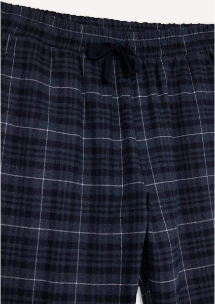 Regular Fit Beli Bağcıklı Cepli Uzun Boy Kareli Pijama Altı C6118AX25WN