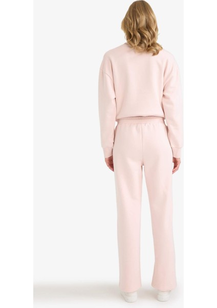 Straight Fit Basic Düz Cepli Yüksek Bel Eşofman Altı B8571AX25AU