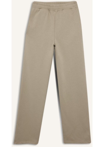 Straight Fit Basic Düz Cepli Yüksek Bel Eşofman Altı B8571AX25AU