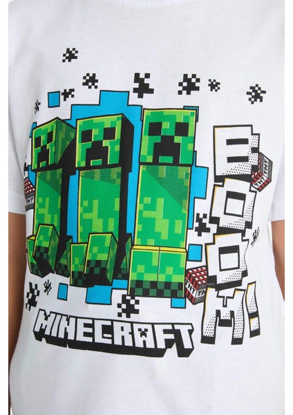 Erkek Çocuk Minecraft Bisiklet Yaka Kısa Kollu Tişört B7946A825AU indirimleri