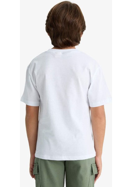 Erkek Çocuk Minecraft Bisiklet Yaka Kısa Kollu Tişört B7946A825AU