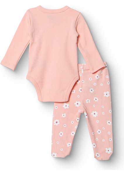 Kız Bebek Yenidoğan Zıbın Body-Patikli Alt Çıtçıtlı Zarf Yaka Uzun Kol Patikli fiyatları