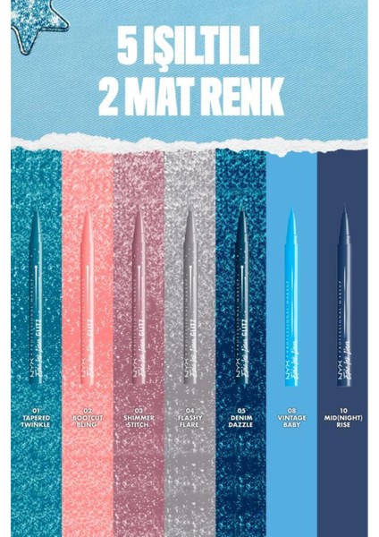 Epic Ink Liner Midnight Rise Suya Dayanıklı Saten Bitiş Likit Eyeliner – Hassas ve Kolay Uygulama