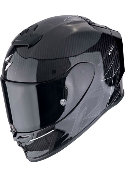 Exo R1 Evo Carbon Cynergy Spor Motosiklet Kask Siyah Beyaz