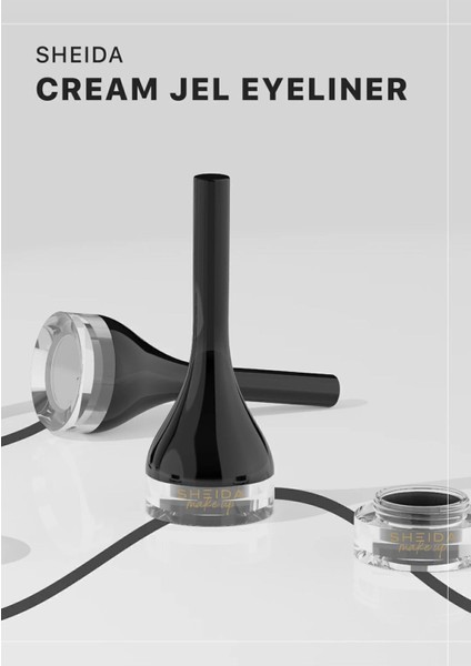 Su Geçirmez Siyah Krem Eyeliner 3 g – Yoğun Renk Veren Jel Formül, Kolay ve Pürüzsüz Uygulama