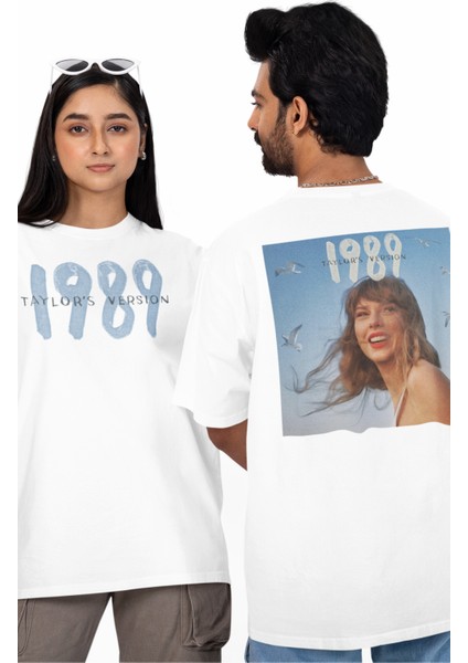 Unisex Oversize 1989 Taylor Version Sırt Baskılı Tshirt, 1989 Taylor Version Yazılı Tişört