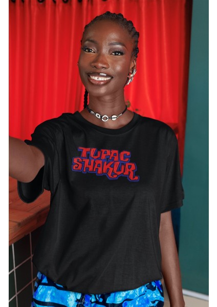 Oversize 2Pac Shakur Sırt Baskılı T-Shirt Unisex Tupac Rap fiyatları