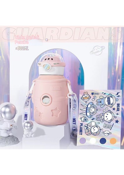 Çocuk Termos Saksı Saman Dak Su Dağı Ilkokul Öğrencisi Spor Dışarı Taşınabilir Kız Çocuk Sevimli Su Şişesi (Yurt Dışından)