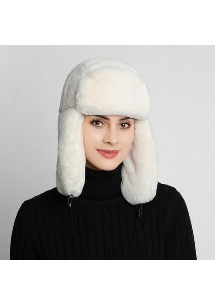 Model Lei Feng Şapkası Dış Mekan Kulak Koruyuculu Isıtıcı Kayak Kış Şapkası Peluş Kürk Şapka (Yurt Dışından)