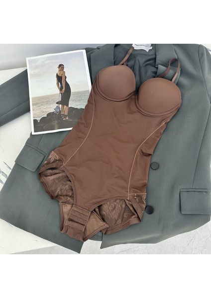 Tianzerun, Gebelik Sonrası Karın Düzleştirici, Göğüs Destekleyici, Iz Bırakmayan Dantelli Vücut Şekillendirici Tulum (Yurt Dışından)