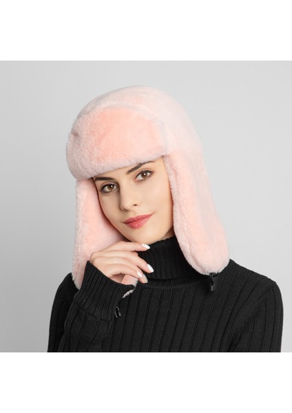 Model Lei Feng Şapkası Dış Mekan Kulak Koruyuculu Isıtıcı Kayak Kış Şapkası Peluş Kürk Şapka (Yurt Dışından)