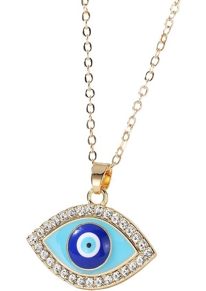 Hediye Evi Şanslı Şeytan Gözü Kolye Solmayan Moda High-End Kolye Kızlar Için Hediyeler Doğum Günü Hediyeleri Yılbaşı Hediyeleri (Yurt Dışından)