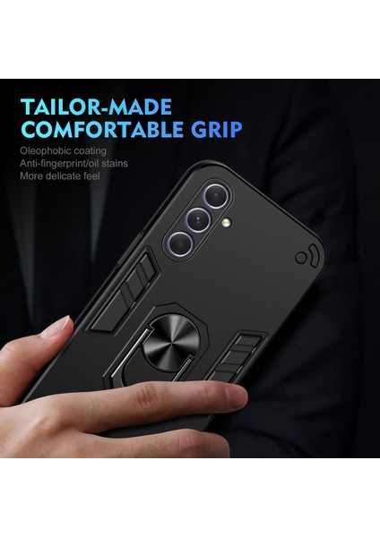 Samsung Galaxy A55 5g Kılıf Kickstand Telefon Kılıfı Destek Manyetik Araç Tutucu-Siyah (Yurt Dışından) fırsatları