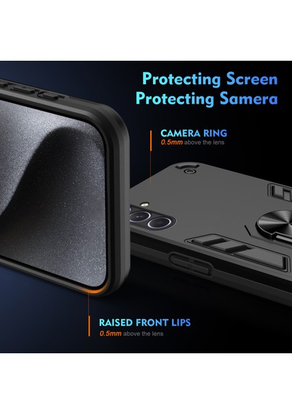 Samsung Galaxy A55 5g Kılıf Kickstand Telefon Kılıfı Destek Manyetik Araç Tutucu-Siyah (Yurt Dışından) indirimleri