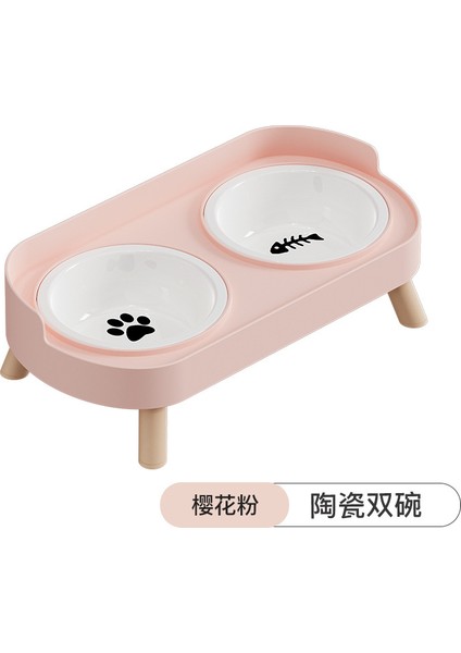 Seramik Kedi Kase Çift Kase Köpek Kase Içme Suyu (Yurt Dışından)