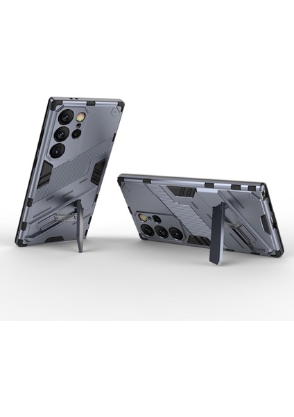 Samsung Galaxy S24 Ultra Kılıf Kickstand Düşmeye Karşı Telefon Kılıfı-Gri (Yurt Dışından) fiyatları