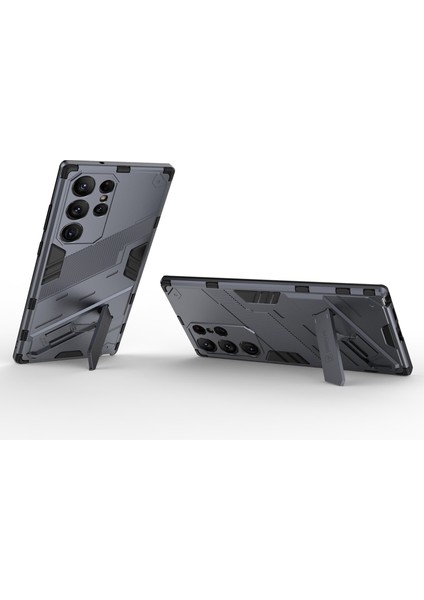 Samsung Galaxy S23 Ultra Için Kickstand Telefon Kılıfı, Düşmeye Dayanıklı Hibrit Pc + Tpu Koruyucu Kılıf-Gri (Yurt Dışından) modelleri