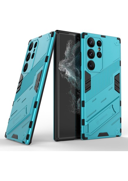 Samsung Galaxy S23 Ultra Için Kickstand Telefon Kılıfı,düşmeye Dayanıklı Hibrit Pc+Tpu Koruyucu Kılıf-Bebek Mavisi (Yurt Dışından) fiyatları