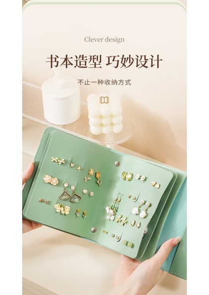 Küpe Kutusu Yaratıcı Takı Küpe Saklama Kitabı Taşınabilir Mücevher Çantası Küpe Kutusu Büyük Kapasiteli (Yurt Dışından) fırsatları