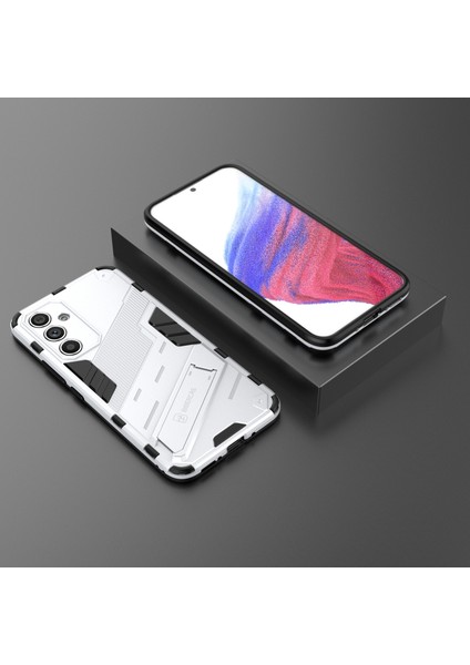 Samsung Galaxy A54 5g Için Çizilmez Telefon Kılıfı, Düşmeye Karşı Sert Pc Yumuşak Tpu Hibrit Telefon Kılıfı Ayaklık-Beyaz (Yurt Dışından) fırsatları