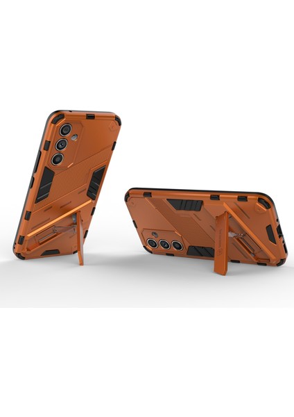 Samsung Galaxy A54 5g Için Çizilmez Telefon Kılıfı, Düşmeye Karşı Sert Pc Yumuşak Tpu Hibrit Telefon Kılıfı Kickstand-Turuncu (Yurt Dışından) fiyatları