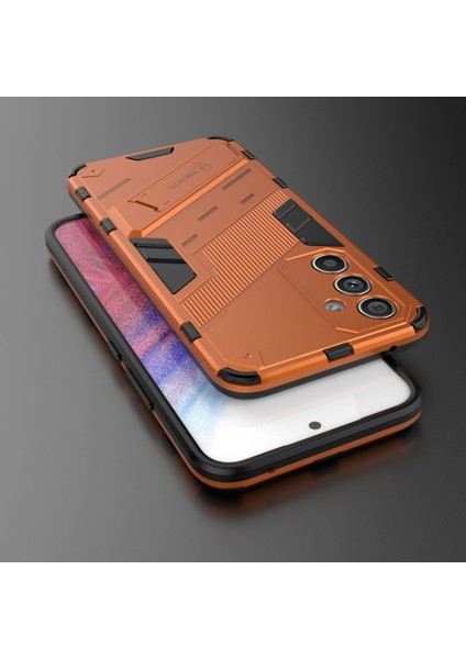 Samsung Galaxy A54 5g Için Çizilmez Telefon Kılıfı, Düşmeye Karşı Sert Pc Yumuşak Tpu Hibrit Telefon Kılıfı Kickstand-Turuncu (Yurt Dışından) indirimleri