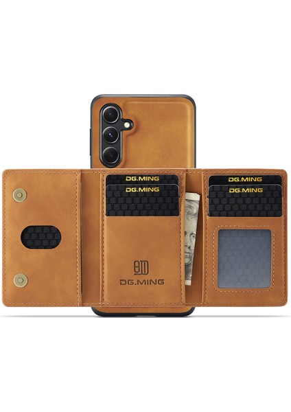 Dg.mıng M2 Serisi Samsung Galaxy S24 Fe Kılıf Pu+Pc+Tpu Telefon Kılıfı Çıkarılabilir Cüzdan-Kahverengi (Yurt Dışından) modelleri
