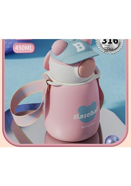 Termos Dak Çocuklar 316 Yüksek Yüz Değerli Pipet Su Şişesi Kızlar (Yurt Dışından)