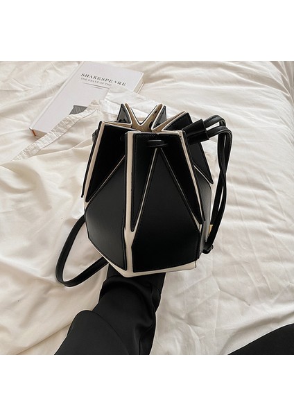 Moda ve Kişiselleştirilmiş Tasarım Katlanır Küçük Çanta Kadın Yeni Çok Yönlü Çapraz Çanta Doku El Kovasız Çanta (Yurt Dışından)