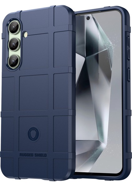 Samsung Galaxy S24 Fe Kılıf Izgara Tasarım Yumuşak Tpu Çizilmeye Dayanıklı Telefon Kılıfı-Mavi (Yurt Dışından)