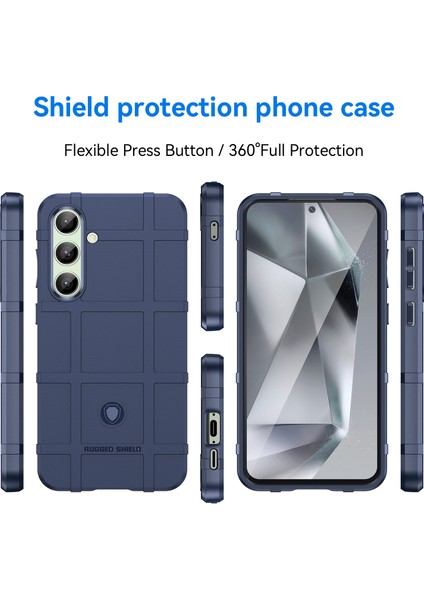 Samsung Galaxy S24 Fe Kılıf Izgara Tasarım Yumuşak Tpu Çizilmeye Dayanıklı Telefon Kılıfı-Mavi (Yurt Dışından) modelleri