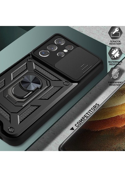 Samsung Galaxy S21 Ultra 5g-Gold Için Sürgülü Kamera Kılıfı Pc+Tpu Darbeye Dayanıklı Çizilmeye Dayanıklı Kickstand Telefon Kılıfı (Yurt Dışından) indirimleri