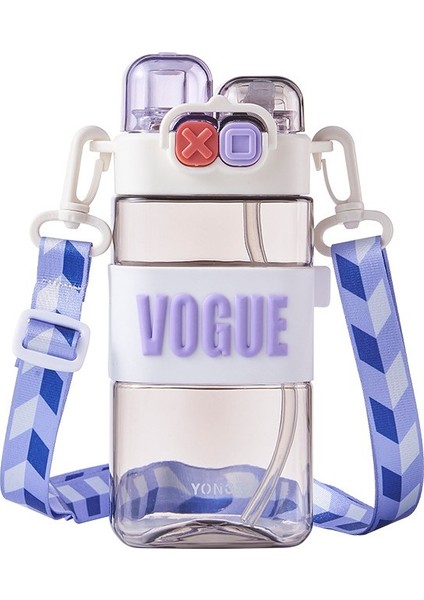 580ML Sevimli Çocuk Matarası - Beyaz (Yurt Dışından)