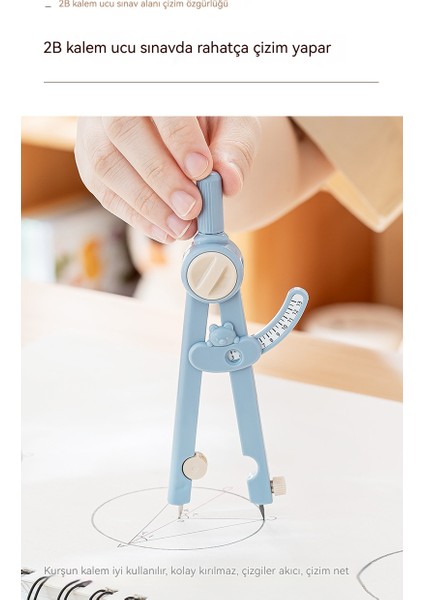 Morandi Dijital Pusula Ilkokul Öğrencileri Ölçek Pusula Seti ile Daire Eser Çiziyor (Yurt Dışından)